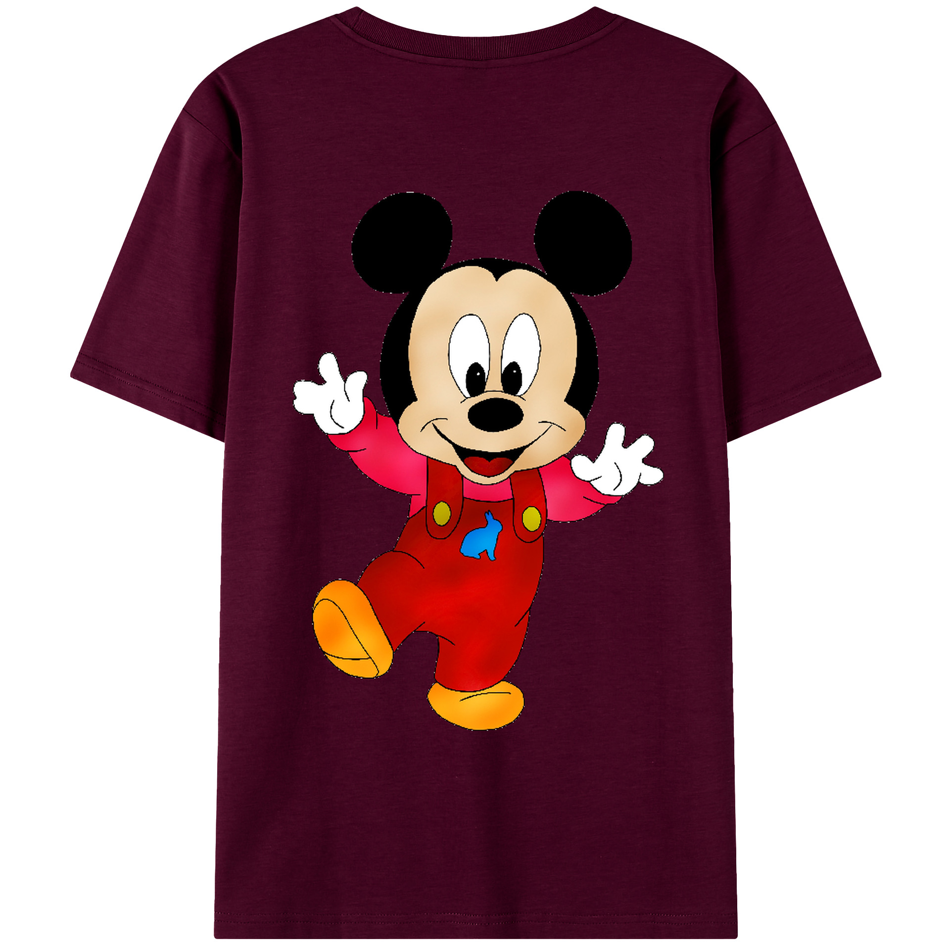 （画像用） ミッキーマウス Mickey Mouse レディース半袖Tシャツ(バックプリント)
